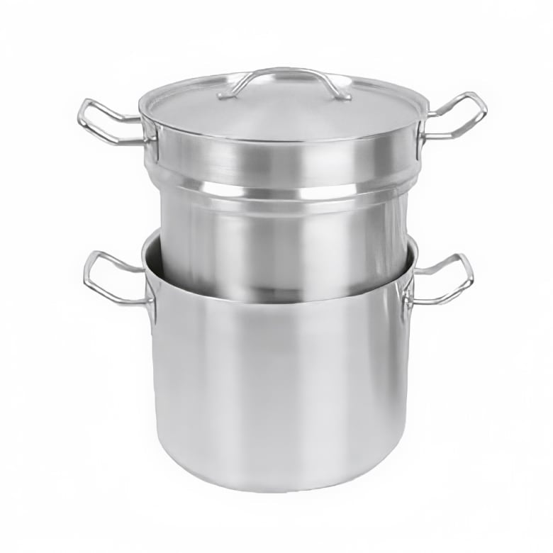 Thunder 20 qt, Double Boiler (3 Piece Set), Stainless Steel, Encapsulated Base, NSF, Each