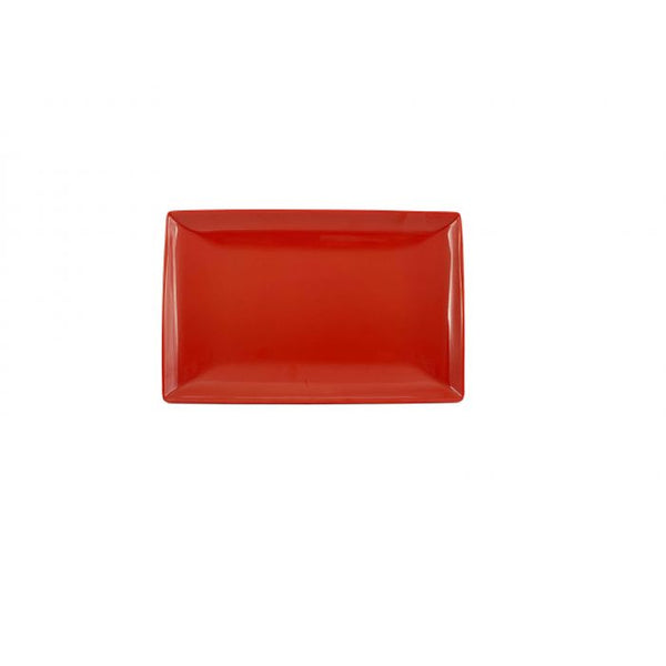 Thunder 12-1/2" X 8", 1-1/8" Deep, Rectangle Tray, Classic Pure Red, Melamine, Dozen