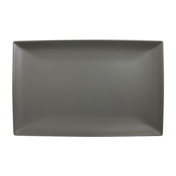 Thunder 12-1/2" X 8", 1-1/8" Deep, Rectangle Tray, Classic Stone Grey, Melamine, Dozen