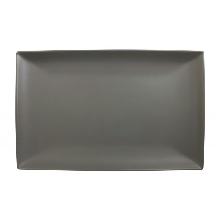 Thunder 12-1/2" X 8", 1-1/8" Deep, Rectangle Tray, Classic Stone Grey, Melamine, Dozen
