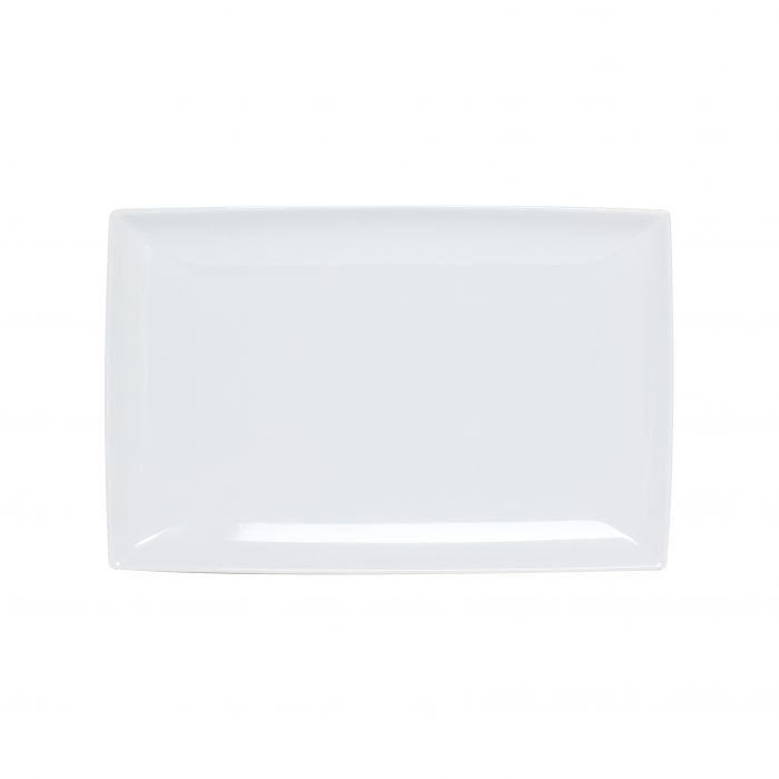 Thunder 12-1/2" X 8", 1-1/8" Deep, Rectangle Tray, Classic White, Melamine, Dozen