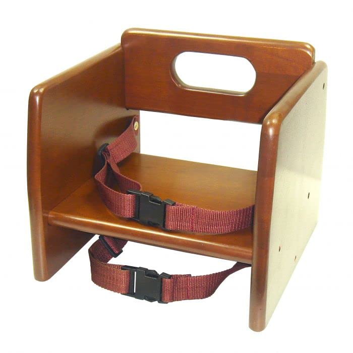 Thunder 11-4/5" x 11-4/5" x 10-5/8", Natural Wood Finished, Children Booster Seat, Each