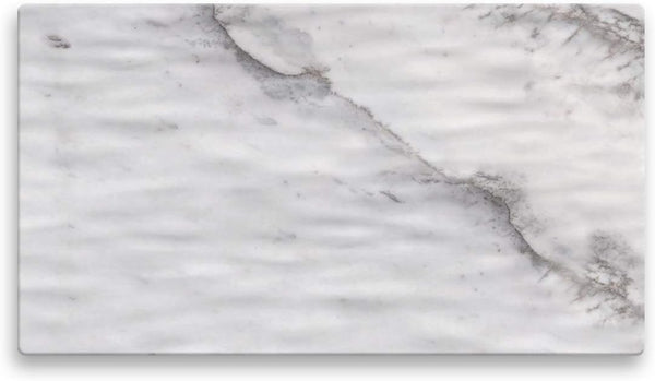 Thunder 14-3/4" x 8-1/4" x 3/8", Serving Board, Faux Marble, White Shadow, Melamine, Each