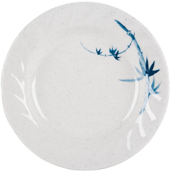 Thunder 7" Diameter X 1" Height, Curved Rim Plate, Blue Bamboo, Melamine, Dozen