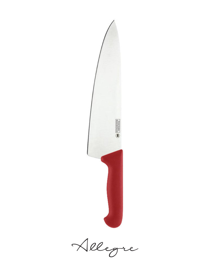 Thunder Chef's Knife, 10" Blade, Red Polypropylene Handles, German Steel, NSF, Each