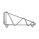 Thunder 18" x 2-4/7" x 7-3/4", Direct Wall Bracket, Single Shelf Support, Chrome Plated Wire, NSF, Each