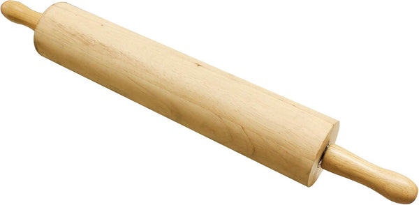 Thunder 15" Overall Length with 3-1/4" Diameter Wooden Rolling Pin, Each