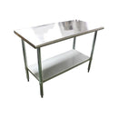 Thunder 30" X 36" X 35", Flat Top Worktable With Rounded Edges, Stainless Steel 430, 18 Gauge, Each
