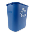 Thunder 28 QT/7 Gallon Waste Basket, Plastic, Recycle, Blue Color, Each