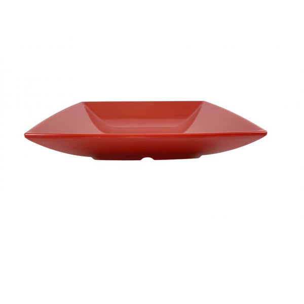 Thunder 28 Oz, 8-1/2" X 8-1/2", 1-5/8" Deep, Square Salad Bowl, Classic Pure Red, Melamine, Dozen