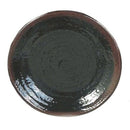 Thunder 7-1/2" Diameter X 1-1/8" Height, Round Plate, Tenmoku, Melamine, Dozen