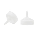 Tablecraft WideMouthª Cone Tip Cap for Squeeze Bottles with a 63mm Opening, Clear/White, Set of 12