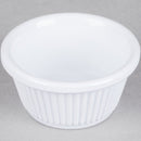 Thunder 2 Oz, 2-7/8" Diameter X 1-1/2" Height, Fluted Ramekin, White Color, Melamine, Dozen