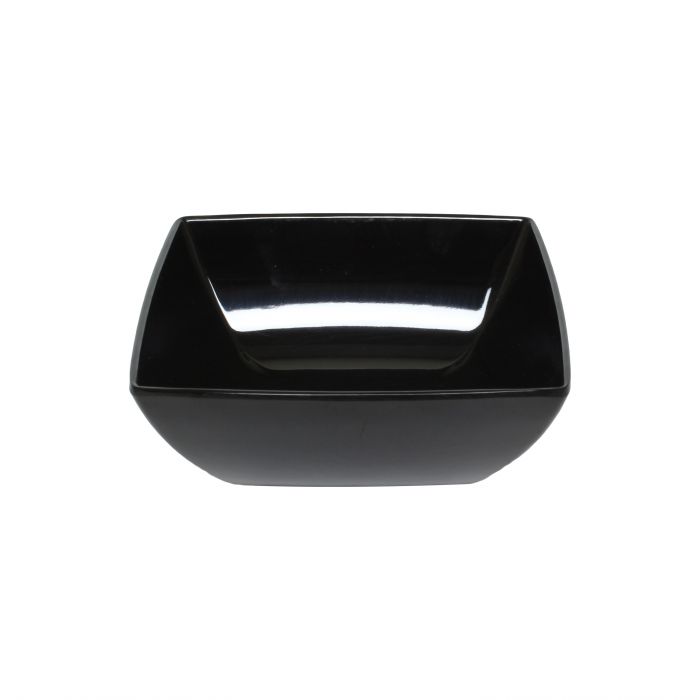 Thunder 60 Oz, 8" X 8", 3-1/4" Deep, Square Bowl, Classic Black, Melamine, Dozen