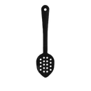 Thunder 13" X 2-7/8" X 1-3/4", Perforated Serving Spoon, Black Color, Polycarbonate, One-Piece, Dozen