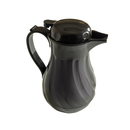 Thunder 20 Oz/0.6 Liter, Swirl Double Wall Insulated Beverage Server, Black Color, Acrylonitrile Styrene, Double Wall Construction, Each