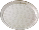 Thunder 18" Diameter, Round Tray with Wide Rim, Stainless Steel, Each