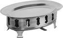 Thunder 16" x 10-1/2" Oval Fish Platter Set with control Lever Handle (Platter & Base), Stainless Steel, Each