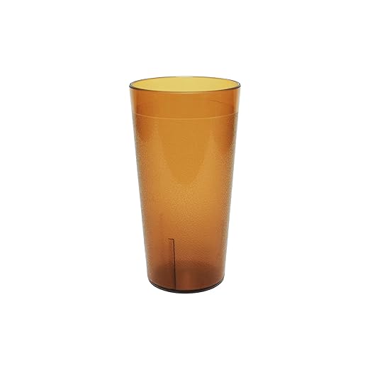 Thunder 20 Oz, 3-3/7" Diameter X 6-1/2" Height, Traditional Tumbler, Amber Color, Acrylonitrile Styrene, Dozen