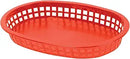 Thunder 10-3/4" X 7" X 1-1/2", Oblong Fast Food Basket, Red Color, Polypropylene, Dozen