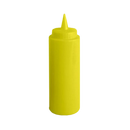 Thunder 8 Oz, 2" Diameter X 7" Height, Squeeze Bottle, Yellow Color, Polyethylene Bottle With Polypropylene Cap, Dozen