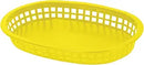 Thunder 10-3/4" X 7" X 1-1/2", Oblong Fast Food Basket, Yellow Color, Polypropylene, Dozen