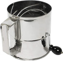 Thunder 8 Cup Flour Sifter with Four Wire Agitator to Sift Flour, Stainless Steel, Each
