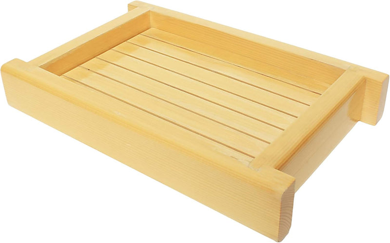 Thunder 16-1/2" x 10-1/4" Sushi Server with Raised Boarders, Wood, Each