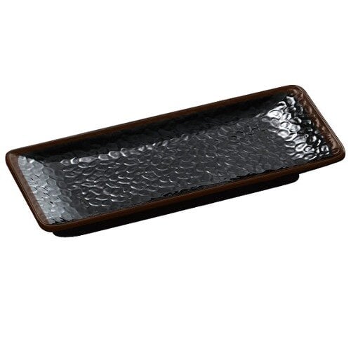 Thunder 11-1/4" X 5" X 1", Rectangular Plate, Tenmoku, Melamine, Dozen