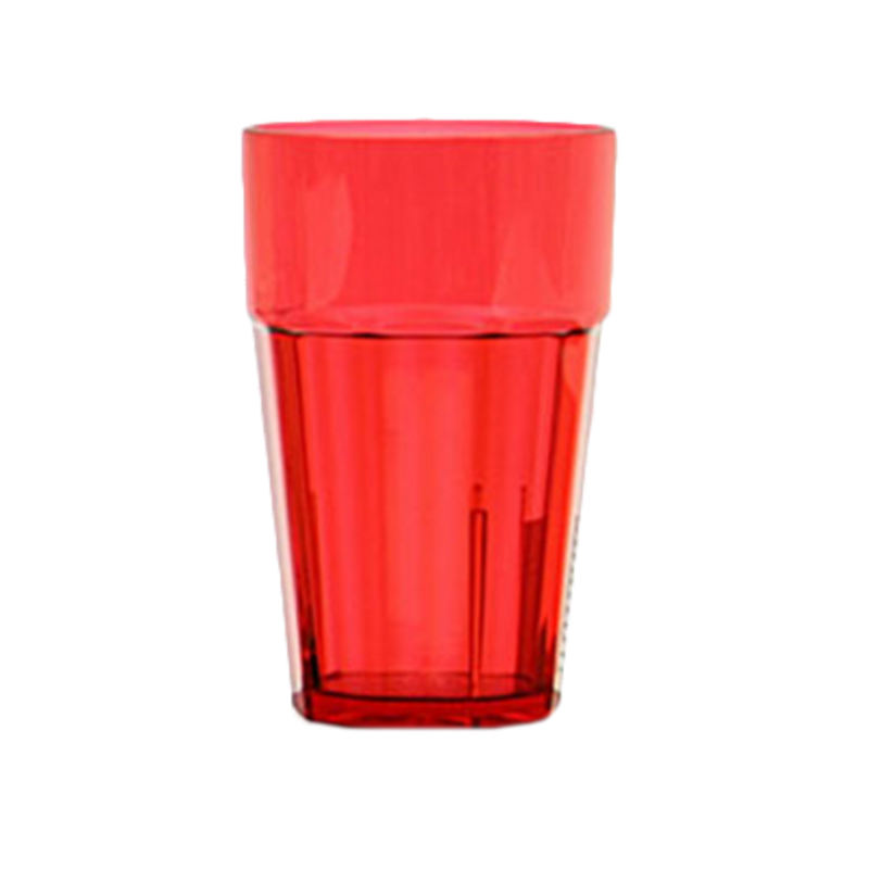Thunder 24 Oz, 3-5/8" Diameter X 6-5/8" Height, Diamond Tumbler, Red Color, Polycarbonate, Dozen