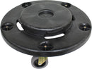 Thunder 18" Diameter x 6" Height with 5" Casters, Trash Can Dolly, Black Color, Polypropylene with Rubber Wheels, Each