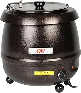 Thunder 10-1/2 Qt, 12-5/8" Diameter X 14-1/2" Height, Electric Soup Warmer, Each