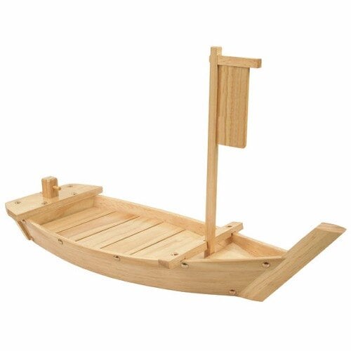 Thunder 24" x 8" x 14" Sushi Boat, Wood, Each