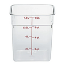 Cambro 22qt, Square Polycarbonate Food Storage Container, Clear, Each