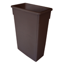 Thunder 20" X 11-1/4" X 29-3/4", Trash Can, Brown Color, High-Density Polyethylene, Each
