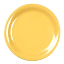 Thunder 9" Diameter X 3/4" Height, Narrow Rim Plate, Yellow Color, Melamine, Dozen