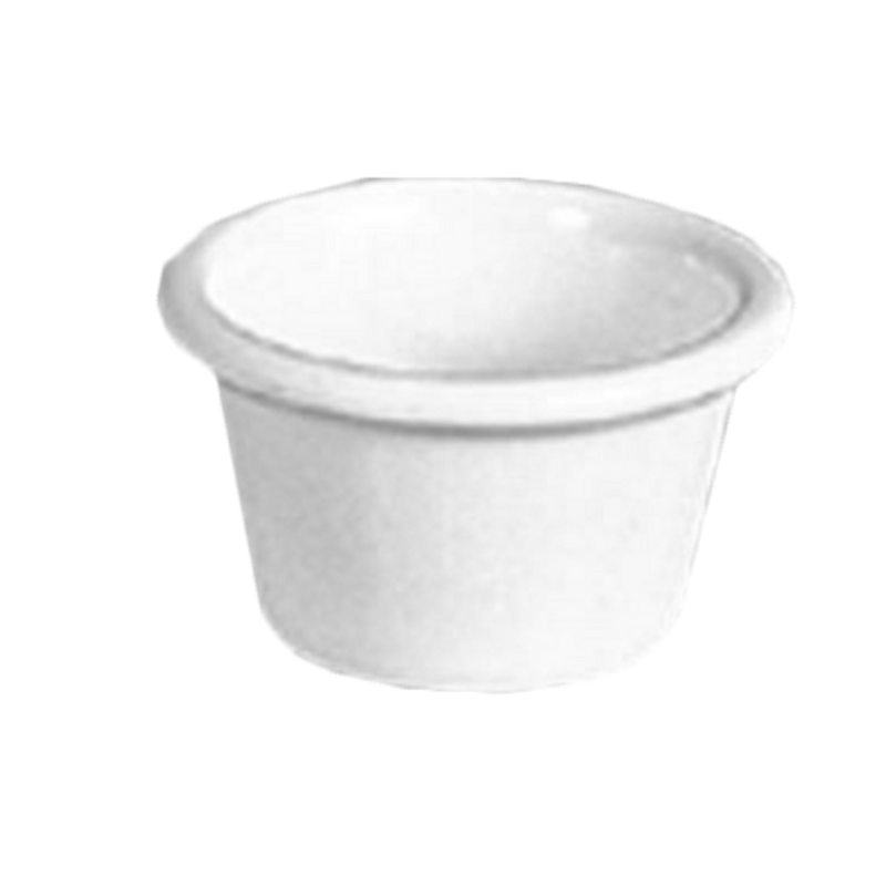 Thunder 1-3/4 Oz, 2-1/2" Diameter X 1-1/2" Height, Smooth Ramekin, Bone Color, Melamine, Dozen