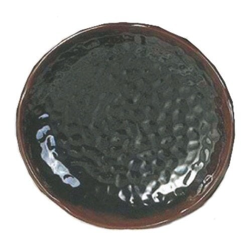 Thunder 6" Diameter X 1" Height, Lotus Shape Plate, Tenmoku, Melamine, Dozen