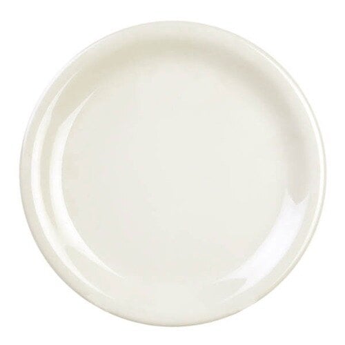 Thunder 9" Diameter X 3/4" Height, Narrow Rim Plate, Ivory Color, Melamine, Dozen