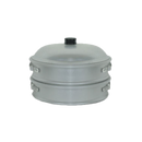 Thunder Aluminum Steamer Without Bottom (Steamer x 2, Lid), 19-1/2" Diameter X 18" Height, Heavy-Duty, 3 Piece Set