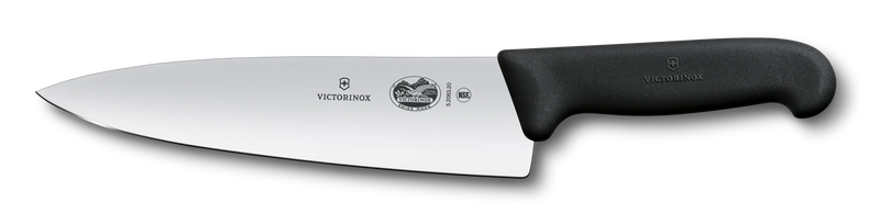 Victorinox 8" Blade, Straight Edge, Chef's Knife, Black Fibrox Pro, Each