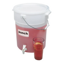 Cambro 6 Gallon Beverage / Juice Dispenser w/ Faucet, White, Each