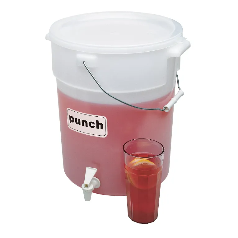 Cambro 6 Gallon Beverage / Juice Dispenser w/ Faucet, White, Each