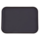 Cambro 14" Round Polytread Serving Tray, Black, Set of 12