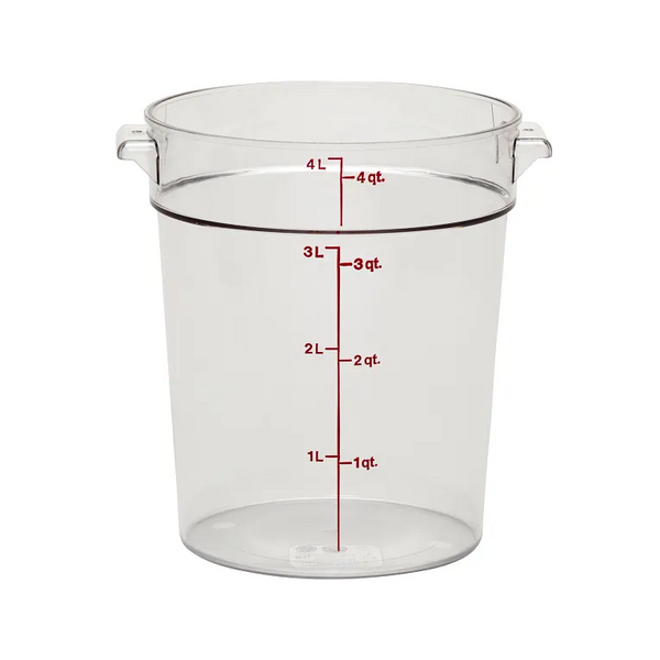 Cambro 22qt, Round Polycarbonate Food Storage Container, Clear, Each