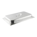 Thunder 21-1/8" x 13" 3-1/3", Done Cover, Stainless Steel with Chrome Plated Handles, Each