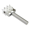 Thunder 8-1/8" x 3-1/4", with 1" Diameter Handle, Half Size Roller Docker with Pins, Stainless Steel Handle & 3/8" Pin with White Plastic Barrel, Each