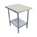 Thunder 30" X 24" X 35", Flat Top Worktable With Rounded Edges, Stainless Steel 430, 18 Gauge, Each