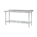 Thunder 30" X 72" X 35", Flat Top Worktable With Flat Edges And 4" Backsplash, Stainless Steel 430, 18 Gauge, Each