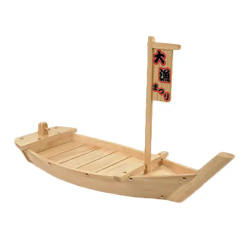 Thunder 35-1/2" x 12" x 7" Sushi Boat, Wood, Each